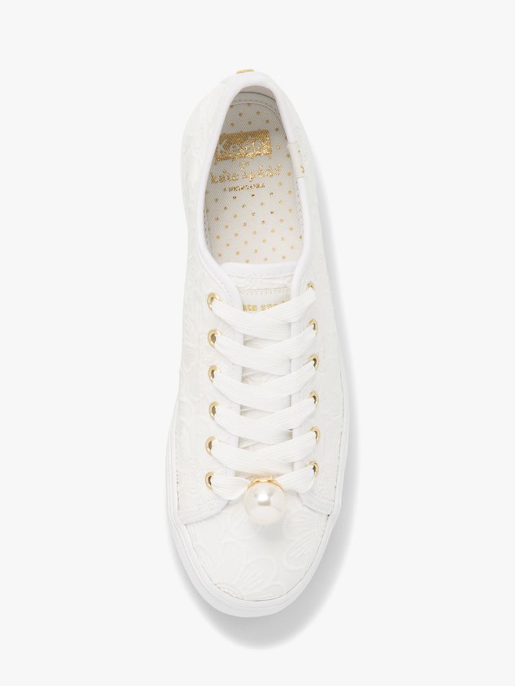 Keds X Kate Spade New York Triple Kick Floral Eyelet & Pearl Sneakers, , Product
