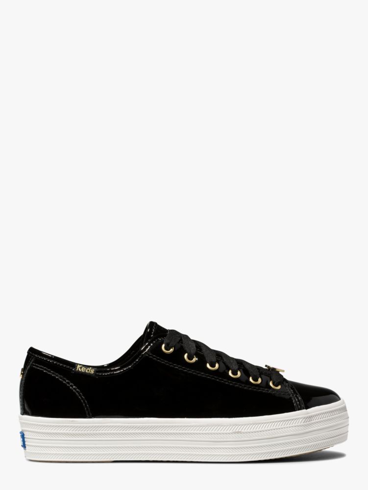 Keds X Kate Spade New York Triple Kick Patent Black Sneakers Kate Spade New York Kate Spade New York