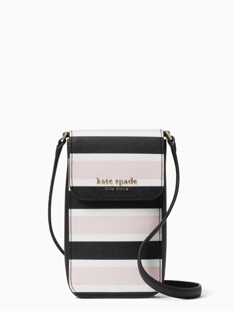 Kate spade black sale and white striped crossbody