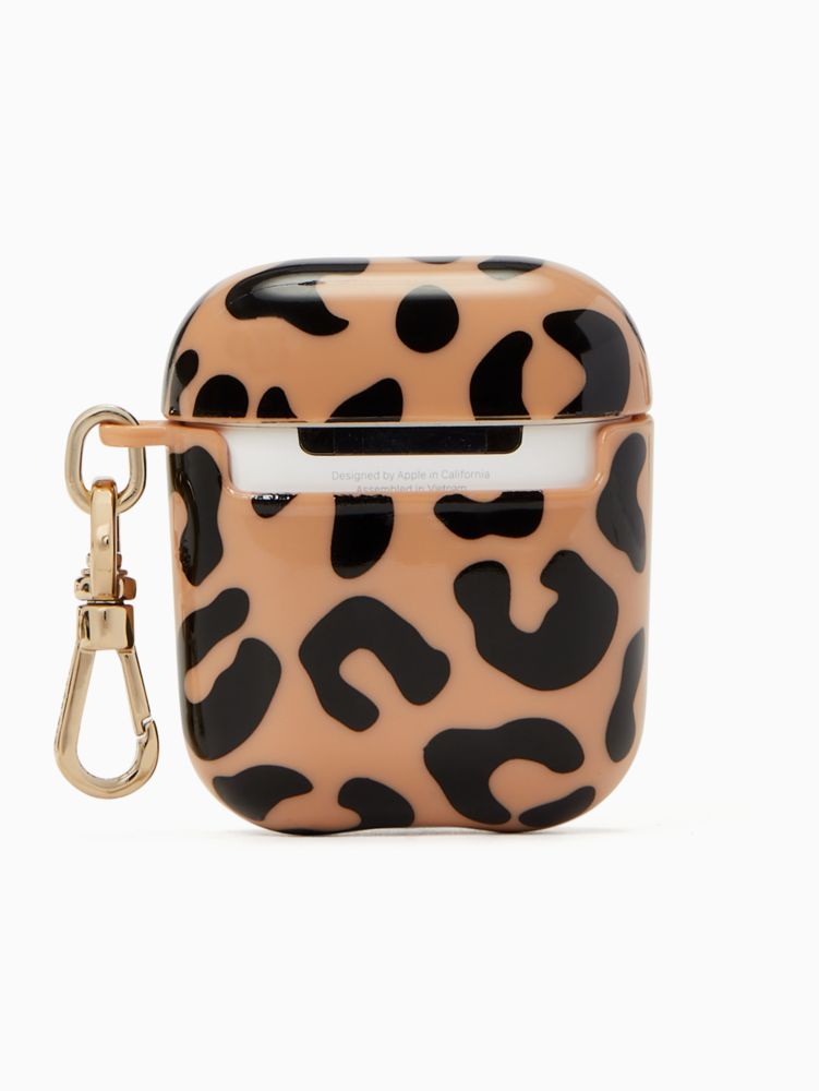 Kate Spade,graphic leopard airpod case,