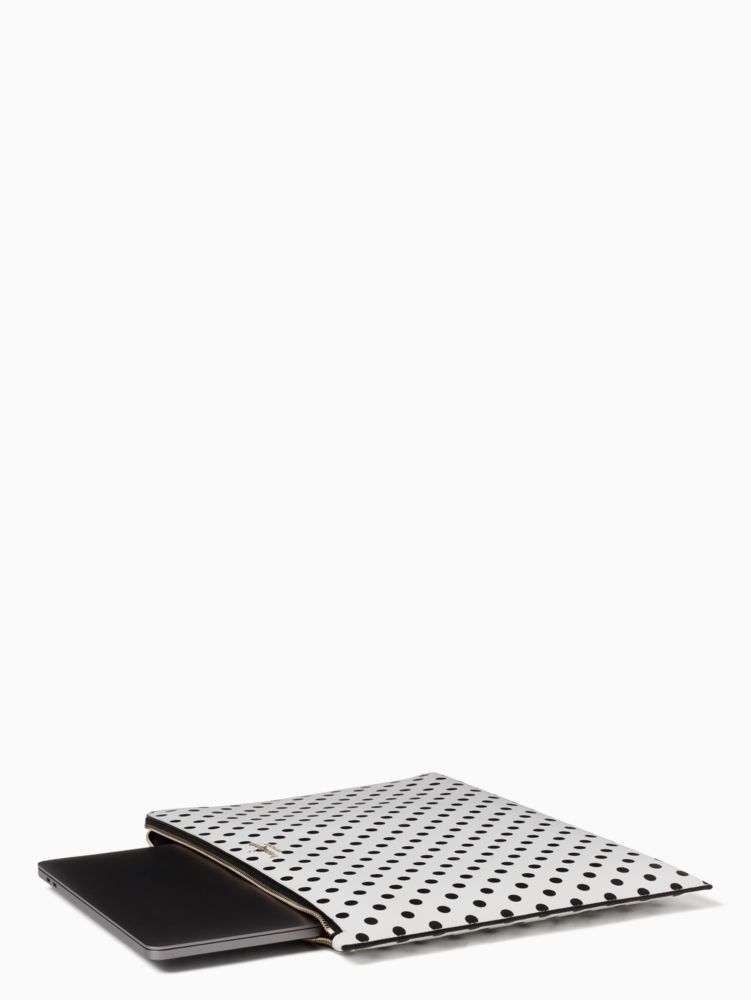 Kate Spade,staci dot dot dot l-zip universal laptop sleeve,laptop bags,Cream Multi