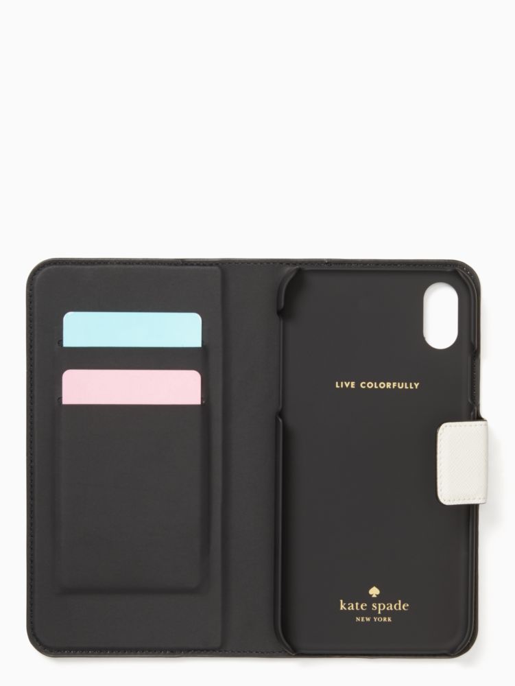 Kate Spade,colorblock iphone xr folio case,