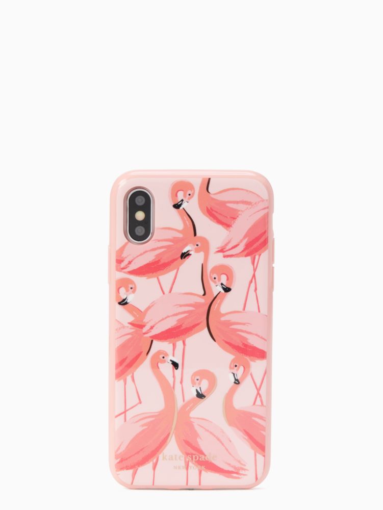 Kate Spade,flamingo iphone xs case,
