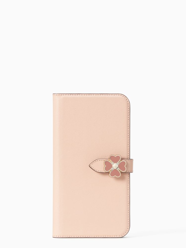 Kate Spade,flower hardware wrap folio iphone xs case,
