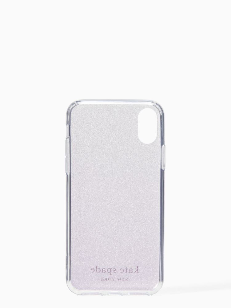 Kate Spade,flexible glitter iphone xs case,
