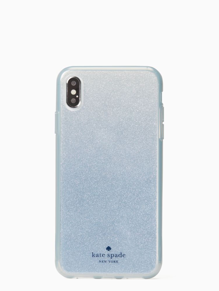 Kate Spade,ombre glitter resin iphone xs max case,