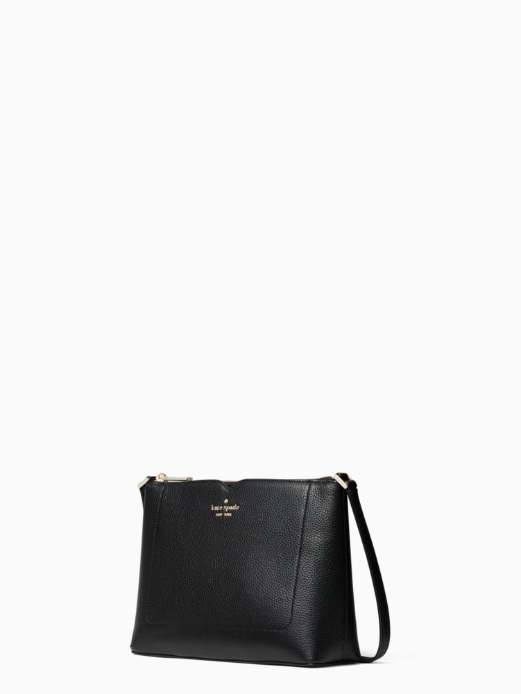 Kate Spade,Harlow Crossbody,Leather,Crossbody,Logo,Word Embellishment,Lined,Casual,