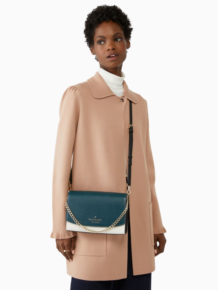 Kate Spade Carson Convertible Crossbody Handbag With Card Case (Warm  beige): Handbags