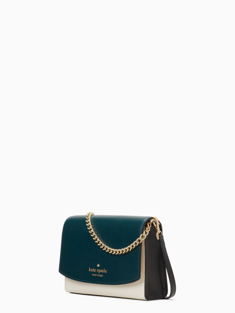 Kate Spade,Carson Convertible Crossbody,Crossbody,Chain Detail,Color Block,Logo,Word Embellishment,Gold Metal,Day Party,