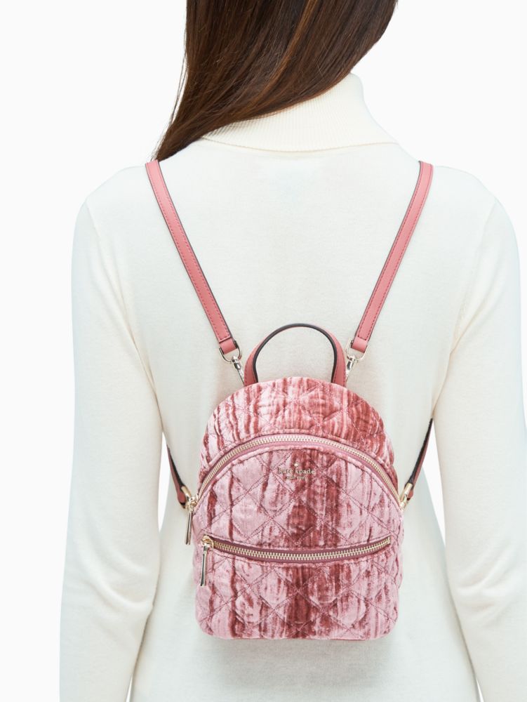 Crushed shop velvet backpack