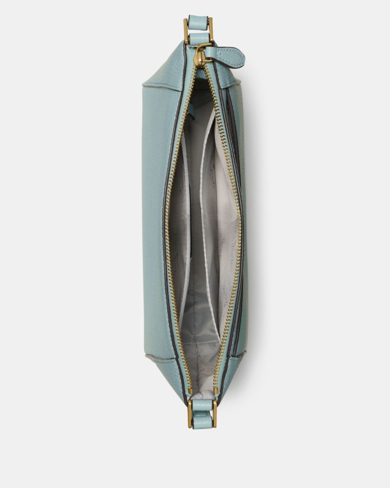 Kate Spade,Monica Small Crossbody,Leather,Crossbody,Logo,Word Embellishment,Casual,Blue