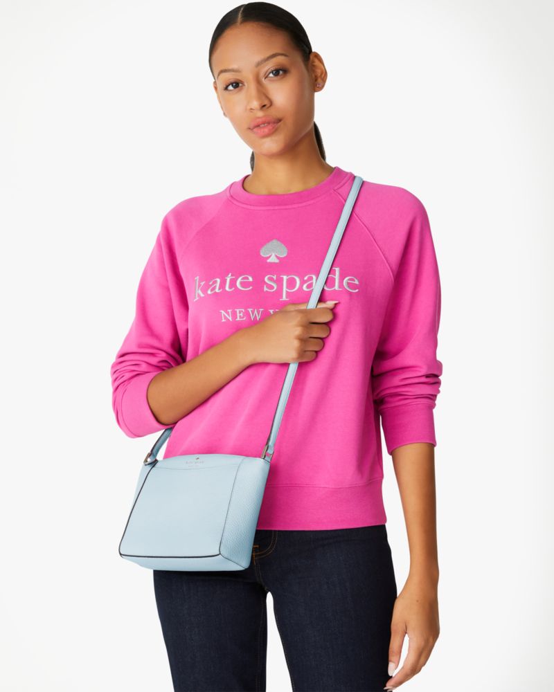 Kate Spade,Monica Small Crossbody,Leather,Crossbody,Word Embellishment,Logo,Casual,