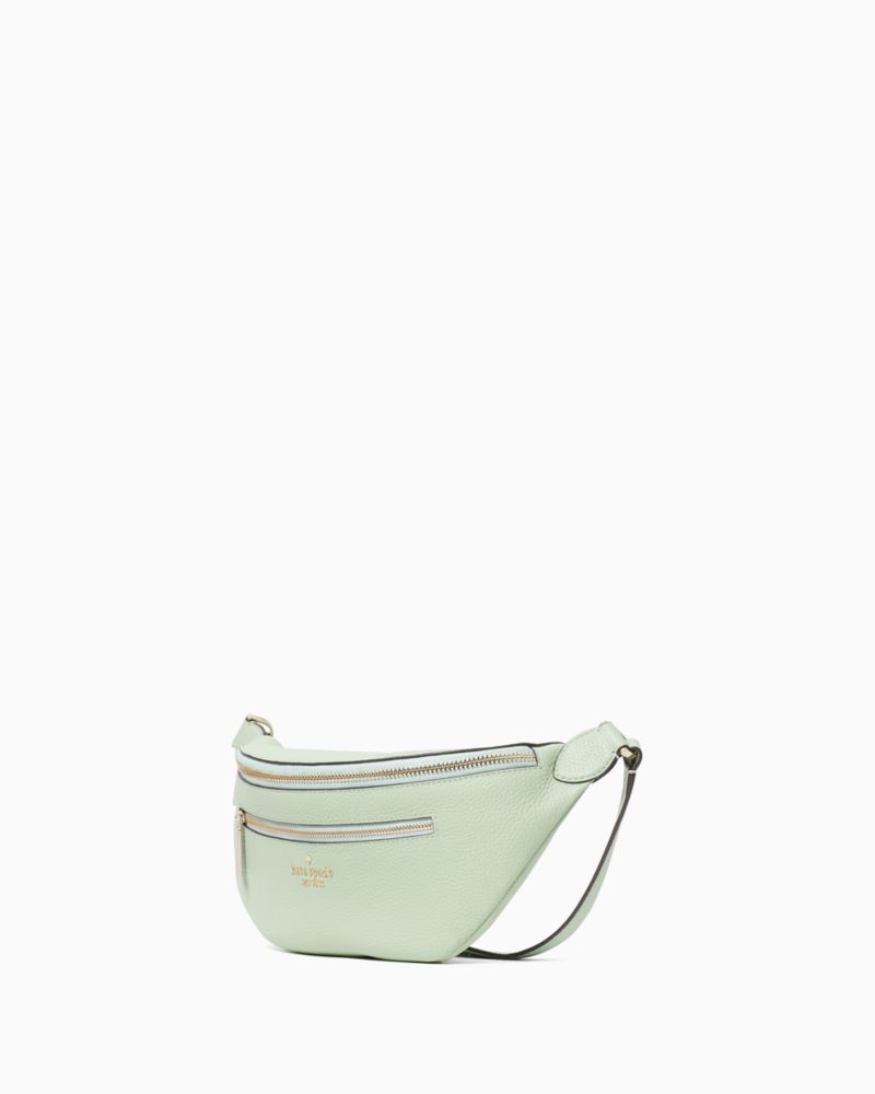 Kate Spade,Leila Belt Bag,Leather,Belt Bag,Logo,Word Embellishment,Lined,Gold Metal,Casual,