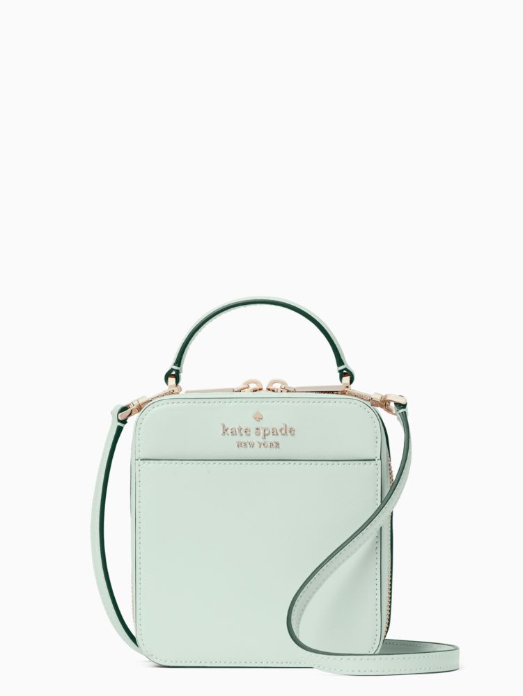 Kate Spade Perry Dome Saffiano Leather Crossbody Bag Purse Handbag (Lime  Sherbert): Handbags