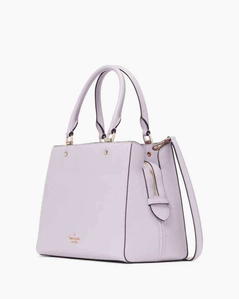 Kate Spade,Leila Medium Triple Compartment Satchel,satchels,Lilac Moonlight