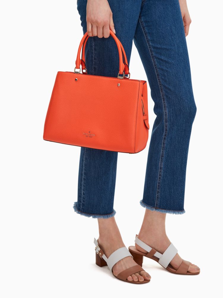 【美品】  KATE SPADE / ケイトスペード | レイラ ミディアム トリプル コンパートメント ショルダーバッグ | ブラック | レディース レイラ ミディアム トリプル コンパートメント サッチェル | バッグ