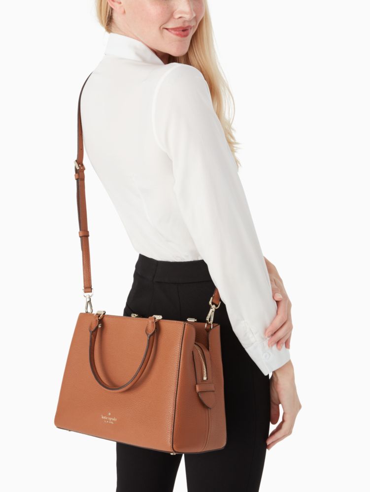 Kate Spade Bags | Kate Spade Leila Medium Triple Compartment Satchel | Color: Gold/Pink | Size: Medium | Good_Store's Closet