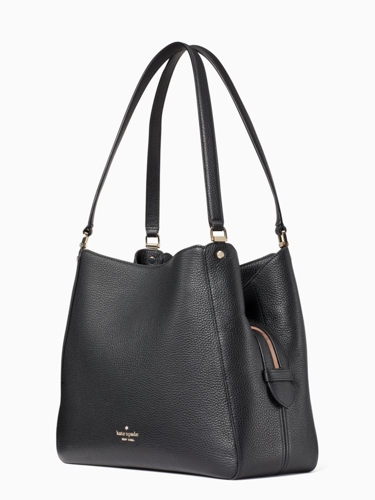 Kate Spade Bags | Kate Spade Leila Medium Triple Compartment Shoulder Bag | Color: Black/Gold | Size: Medium | Good_Store's Closet