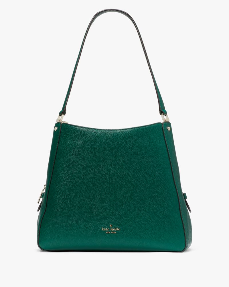 kate spade, Bags, Kate Spade Leila Pebbled Leather Medium Flap Shoulder  Bag Pistachio