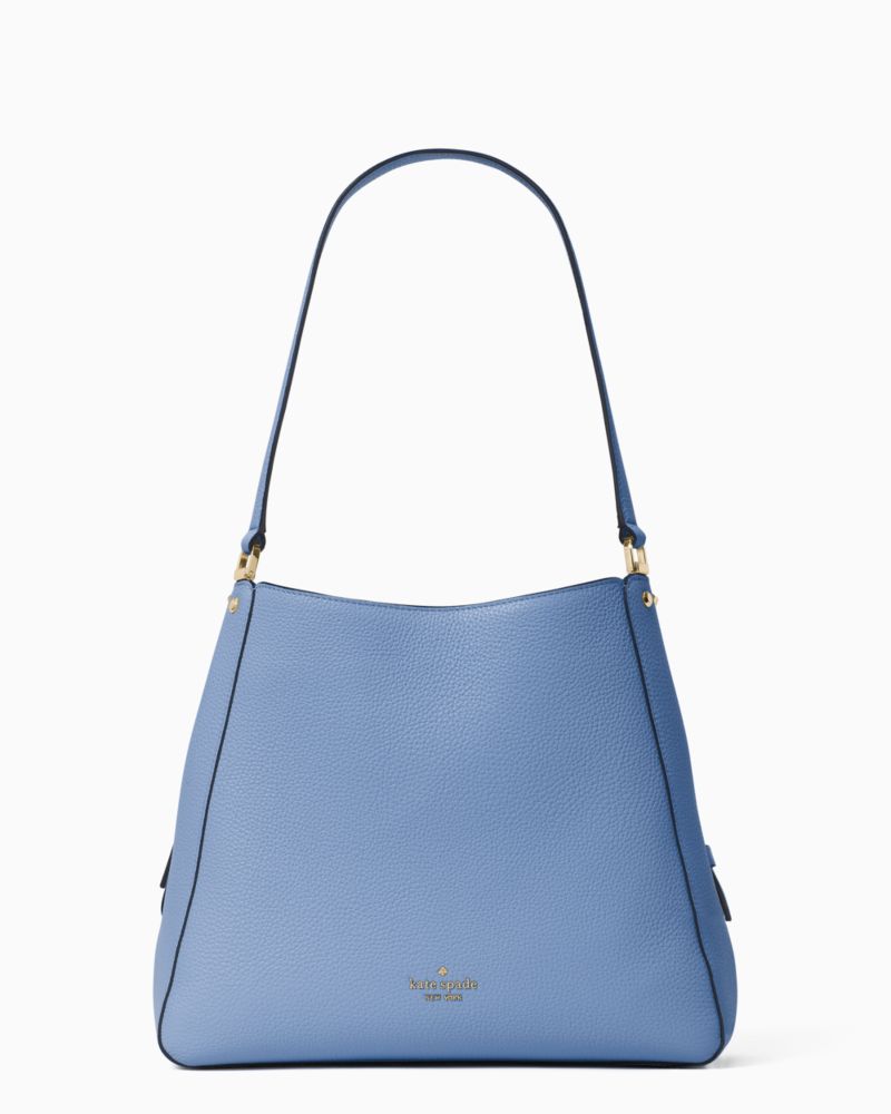 Kate Spade,Leila Medium Triple Compartment Shoulder Bag,shoulder bags,Fresh Blueberry