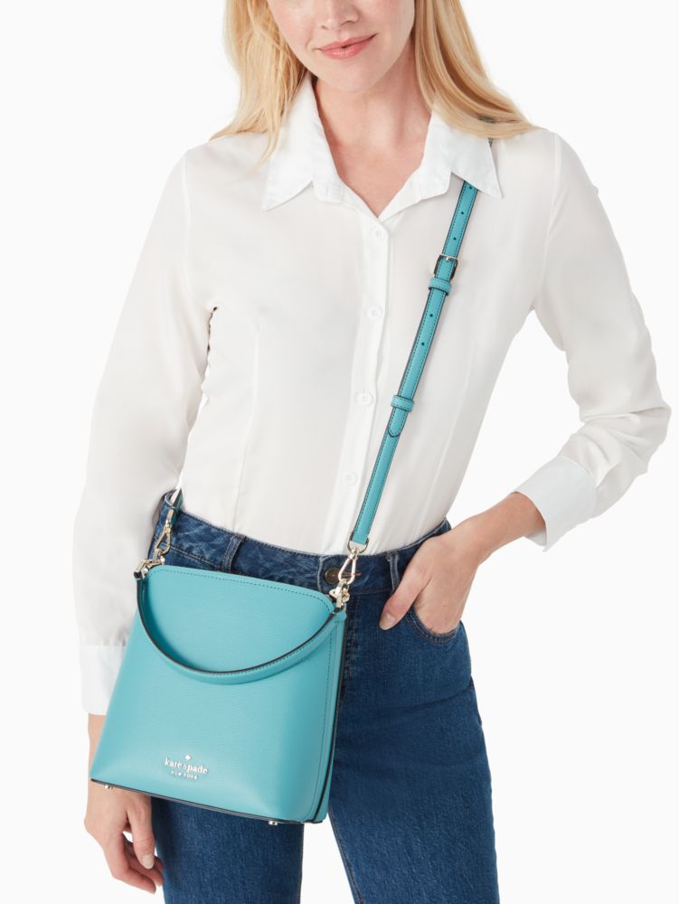ケイトスペードマーティスモールバケットショルダーバッグ　ターコイズ　スカイブルー kate spade NEW YORK - ケイトスペードマーティスモールバケット