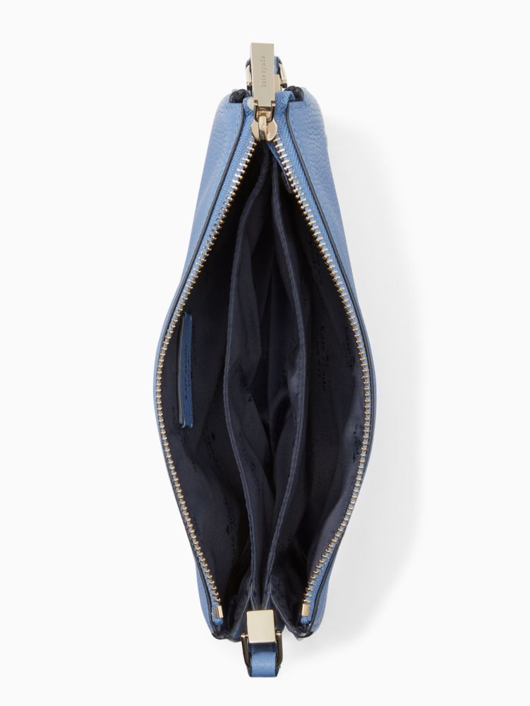 Kate Spade,Leila Triple Gusset Crossbody,Leather,Crossbody,Metal,Logo,Gusset,Casual,