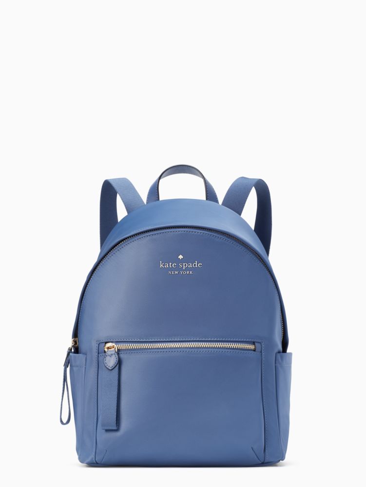 Kate Spade,chelsea nylon medium backpack,backpacks & travel bags,Shipyard Blue