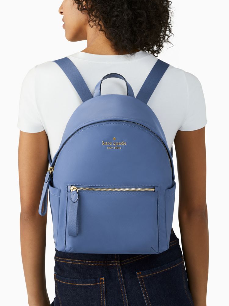 Kate Spade,chelsea nylon medium backpack,backpacks & travel bags,Shipyard Blue