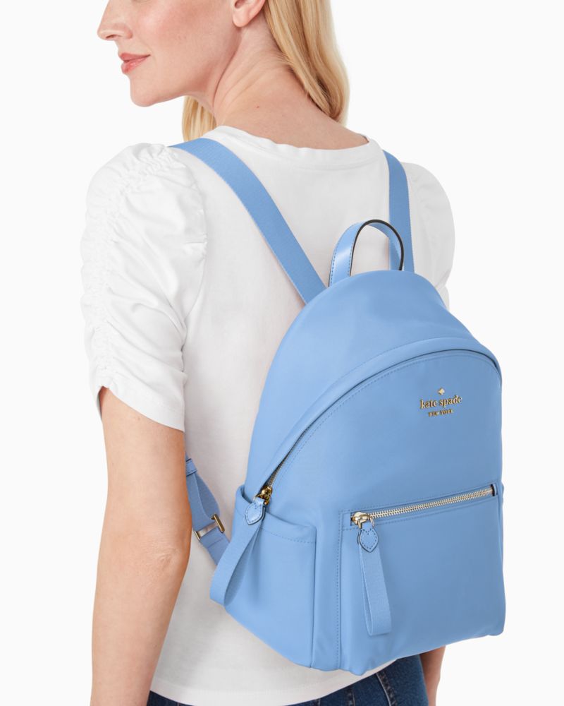 Kate Spade Medium Chelsea The Little Better Nylon Backpack Shipyard Blue