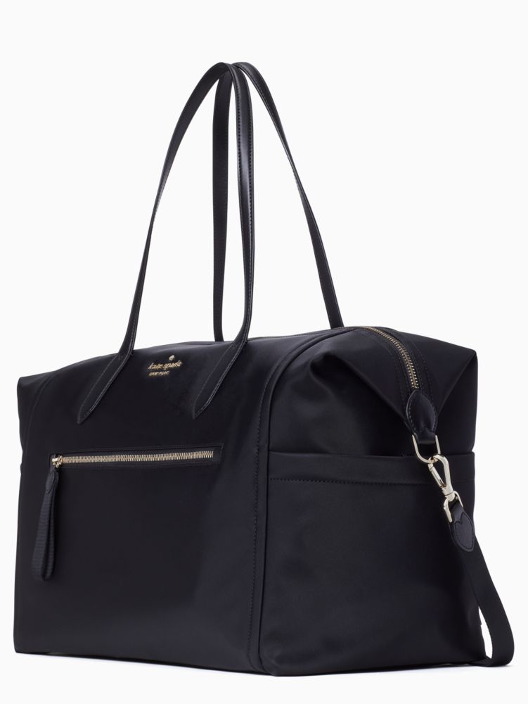 Kate Spade,chelsea nylon weekender,backpacks & travel bags,Black