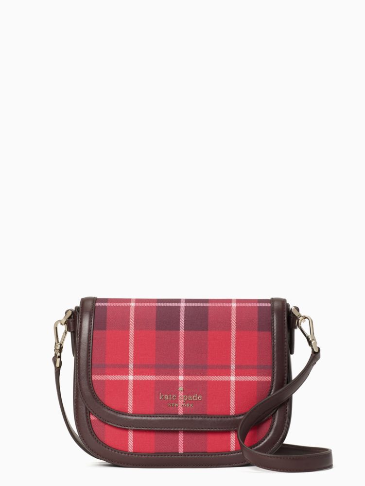 Kate spade red best sale and black plaid purse