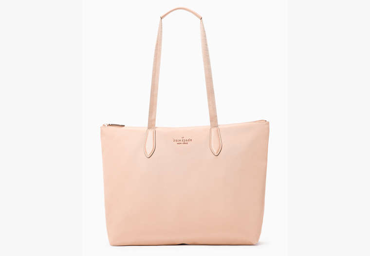 Kate Spade,mel nylon packable tote,tote bags,Conch Pink image number 0