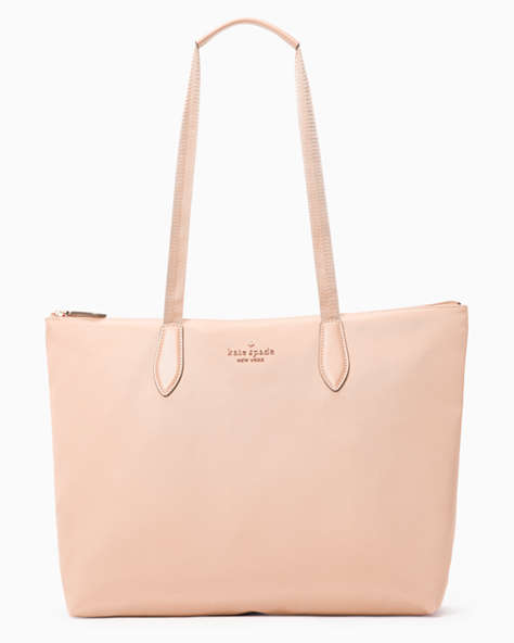 Kate Spade,mel nylon packable tote,tote bags,Conch Pink