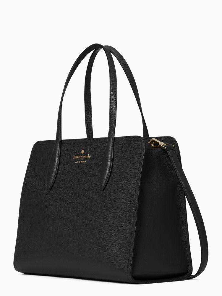 Kate Spade,rowe medium top zip satchel,satchels,Black