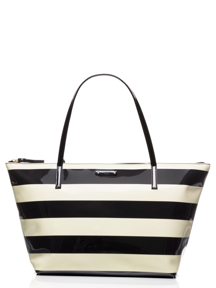 KATE SPADE Penn Place Black/White Tote Shoulder Bag