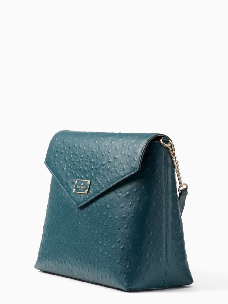 Kate spade blue ostrich on sale handbag