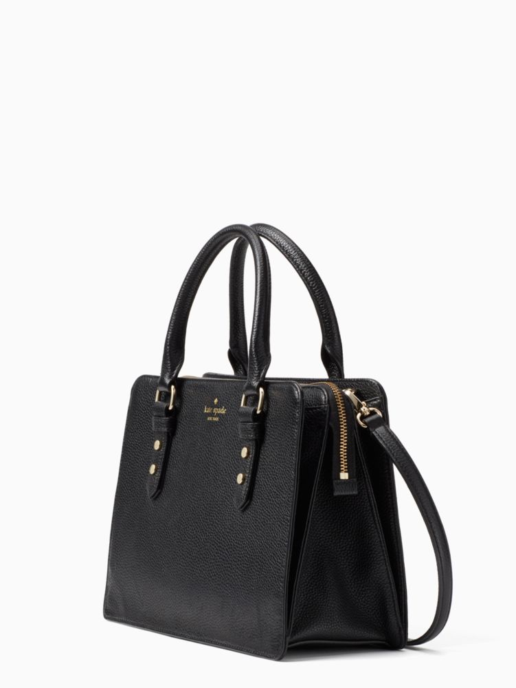 Fashion Kate Spade Mulberry Street Lise Black Satchel Crossbody