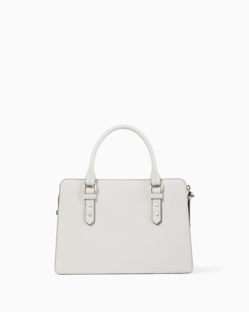 Kate Spade,Mulberry Street Lise Satchel,Lining Lining Fabric Content,Leather,Satchel,Logo,Metal,Gusset,Gold Metal,Work,
