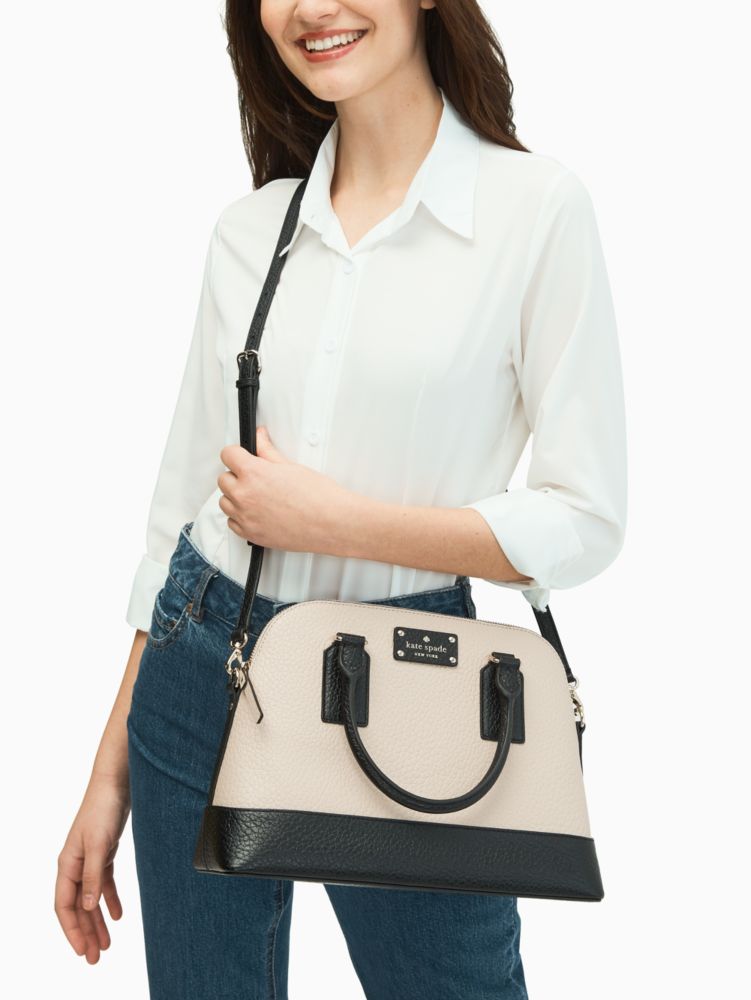 Kate Spade,bay street small rachelle,satchels,Warm Beige/Black