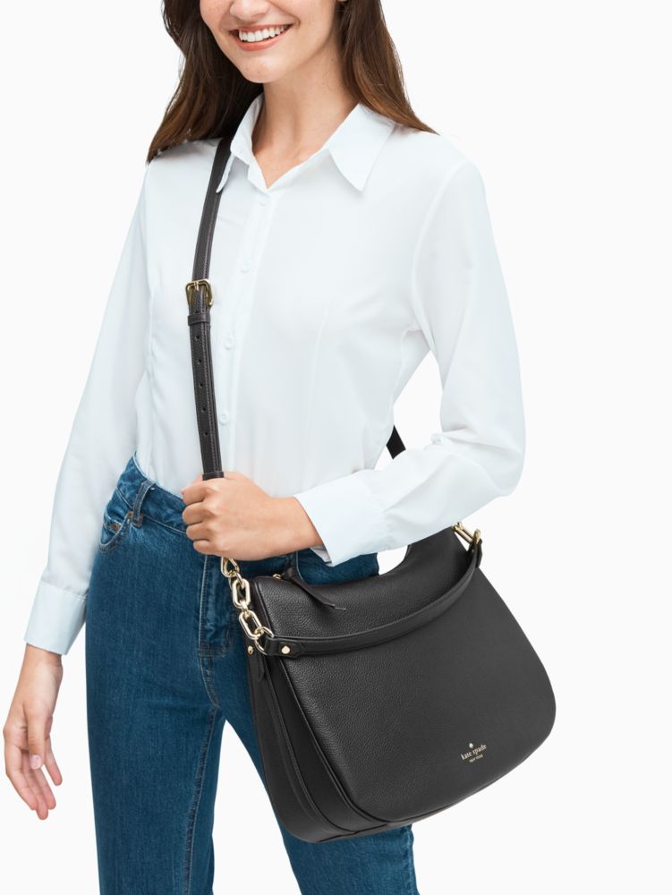 Kate Spade New York Black Leather Cobble Hill Small Ella Crossbody Bag, Best Price and Reviews