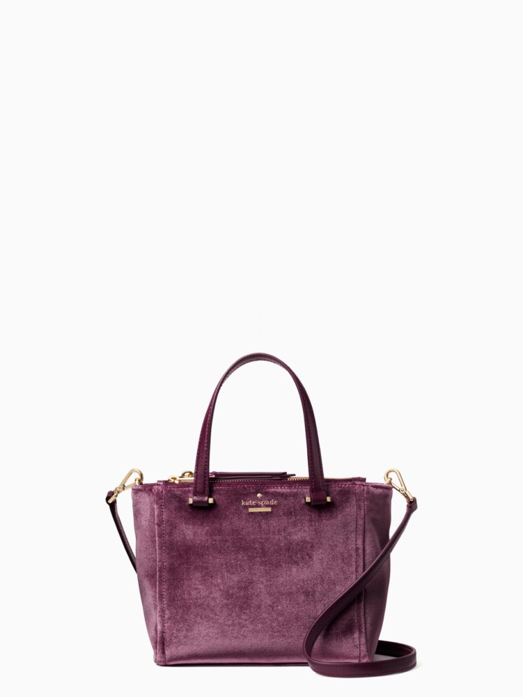 Kate spade purple velvet purse on sale