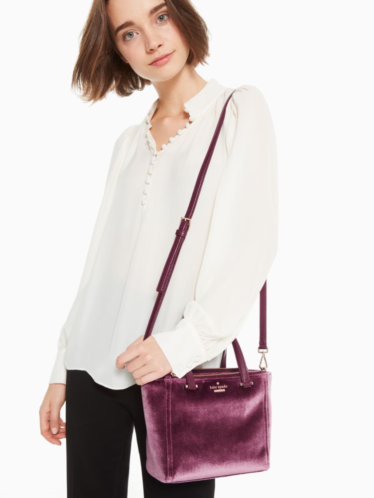 Kate spade purple online velvet purse