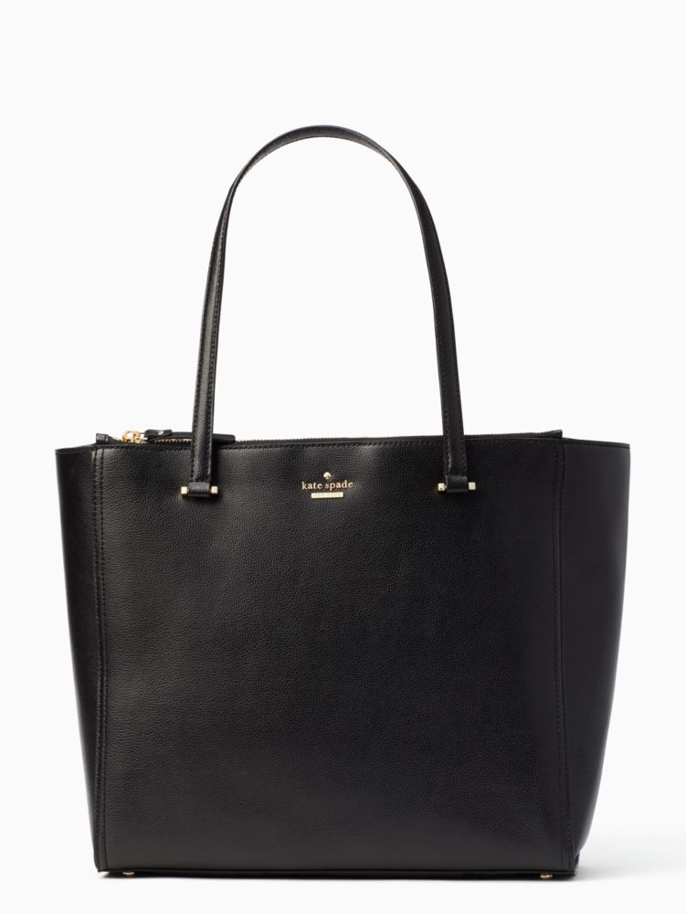 NWT Kate Spade Patterson retailer Drive Pebbled Embosse Black