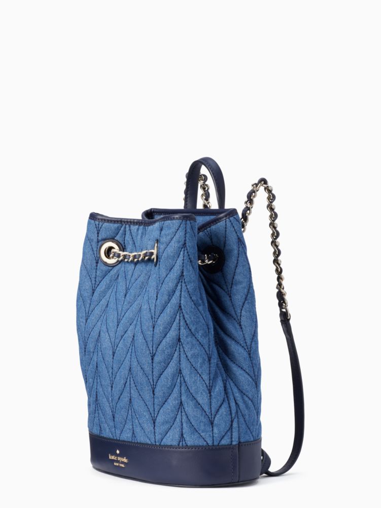 Briar Lane Quilted Denim Bucket Backpack | Kate Spade New  display picture 2