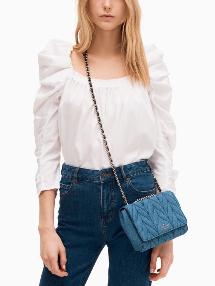 Briar Lane Quilted Denim Mini Emelyn | Kate Spade Outlet