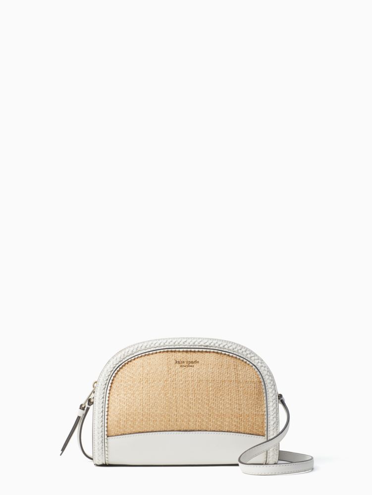 Kate spade reiley on sale straw large dome satchel