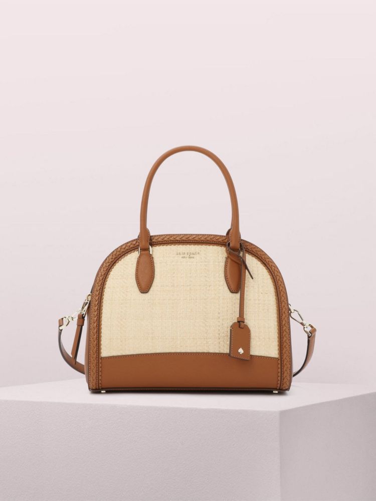 Kate spade new york medium straw leather 2024 dome satchel