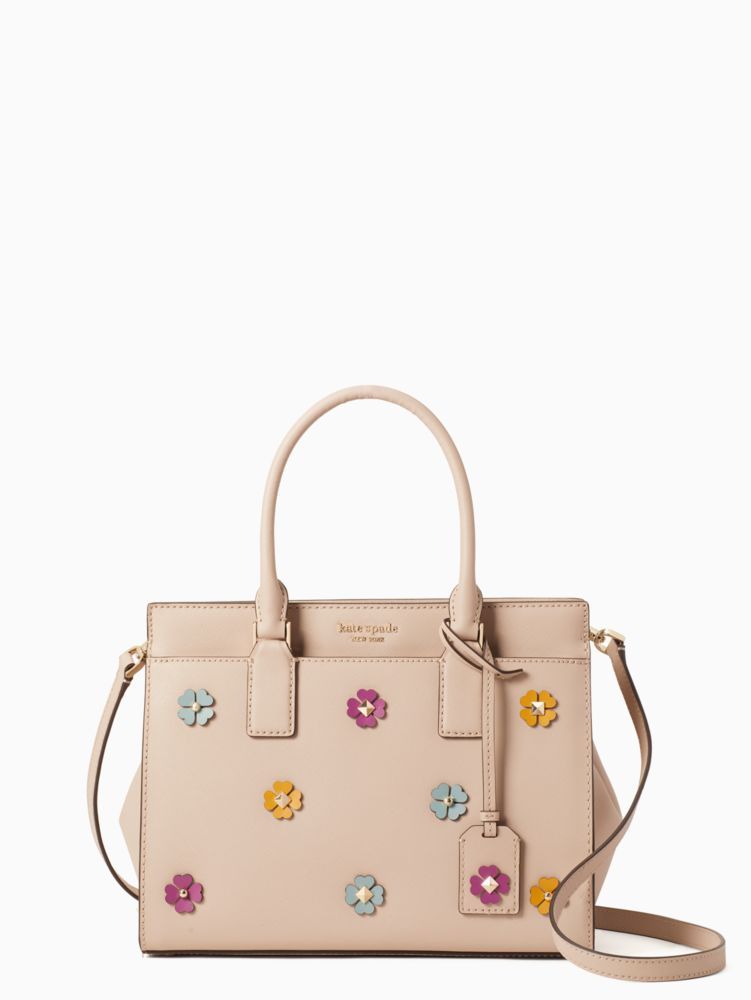 Cameron Spade Flower Applique Medium Satchel Kate Spade New York Kate Spade Outlet