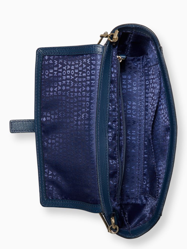 Kate Spade Riverside Street Emmie Crossbody Bag PETROL BLUE $348 NEW