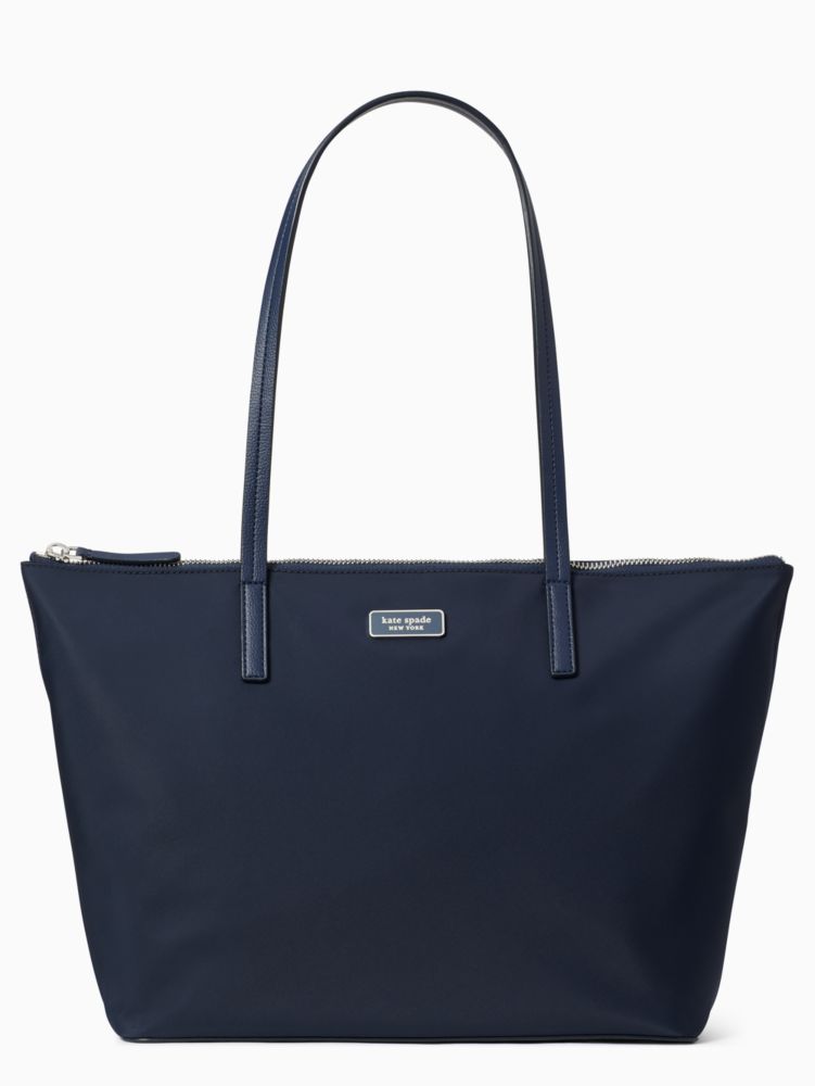 Kate+Spade+NY+Hayden+Top+Zip+Nylon+Tote+Handbag+Niagara+Light+Blue